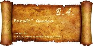 Bazsó Amadea névjegykártya
